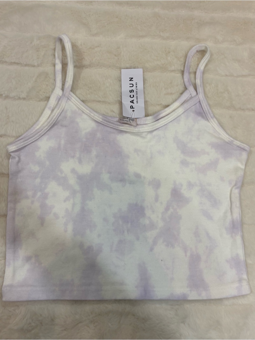 Brandy Melville Lilac Tie-Dye Crop Cami